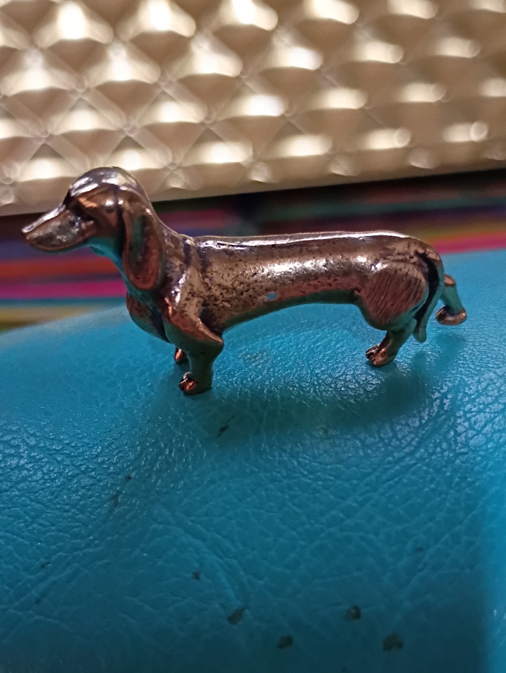 Mini Brass Daschaund 1.6" Long/ 1"  High So Cute